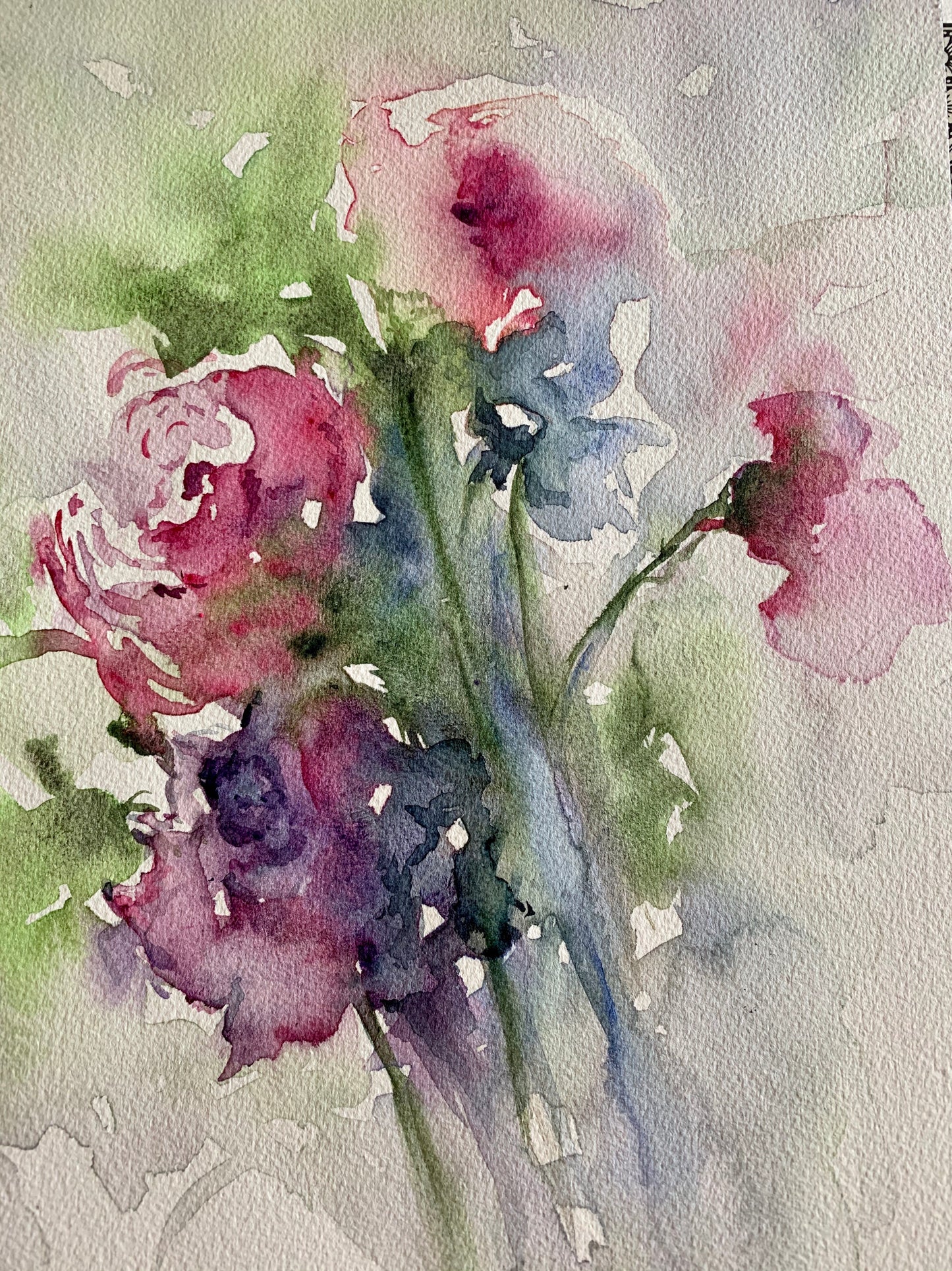 Abstract Watercolor Roses