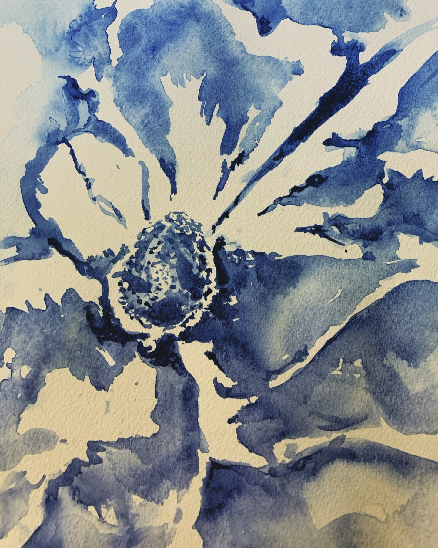 Blue Watercolor Abstract