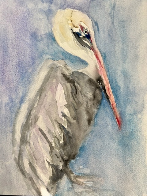 Watercolor Pelican